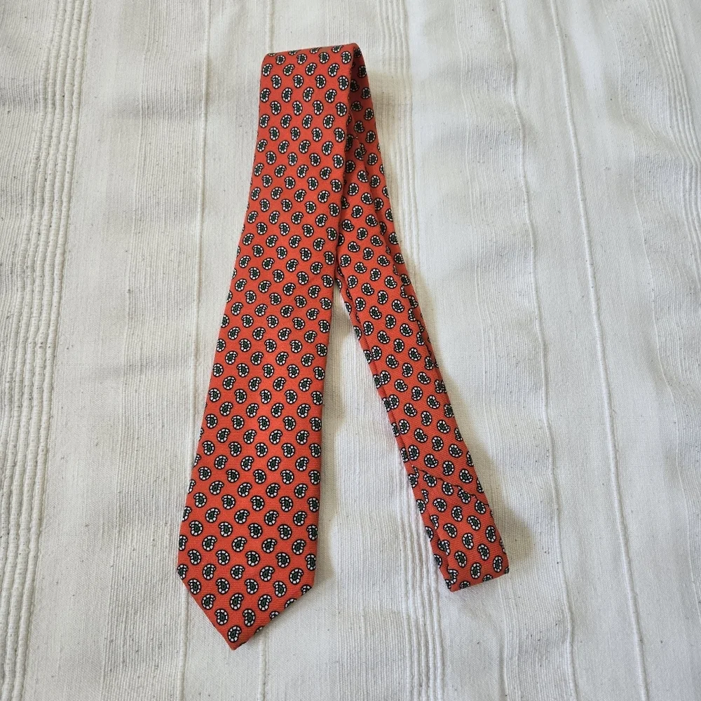Polo by Ralph‎ Lauren Paisley 100% Silk Tie Hand Made in Italy